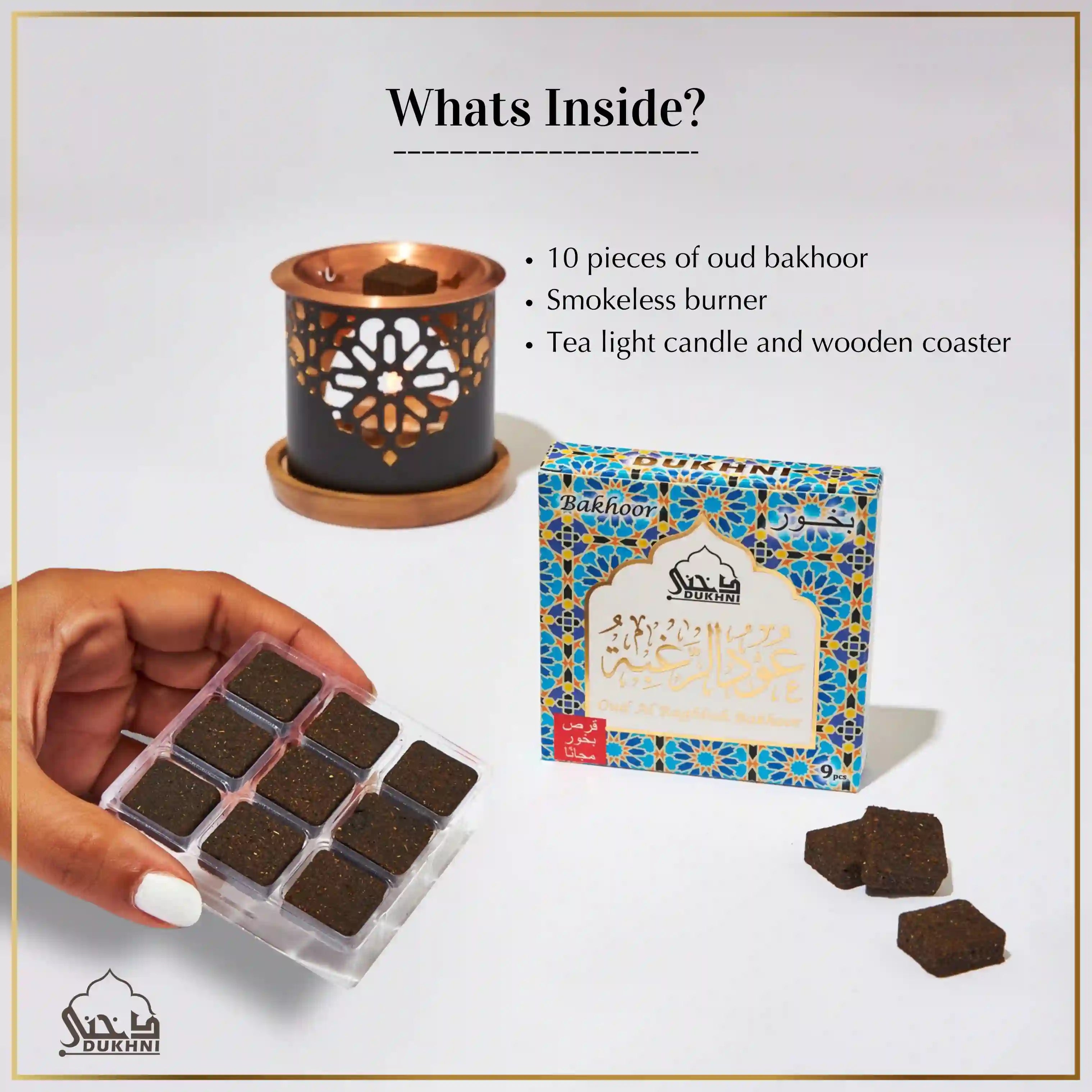 bakhoor and burner combo for home scenting