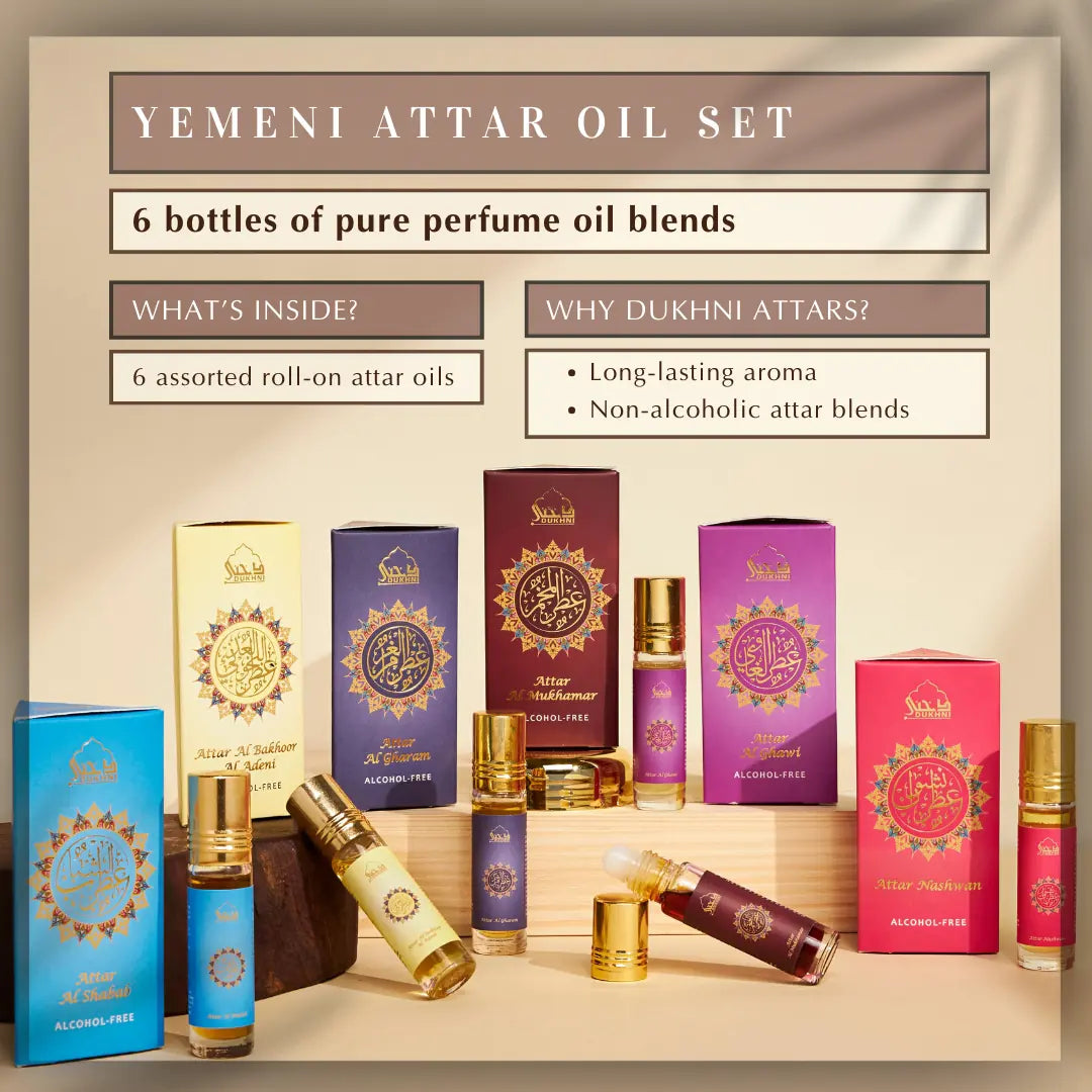 6 Non Alcoholic Arabic Roll On Perfume Oils Mini Perfumes Arabic Attar Halal Ideal Ramadan Gift Set