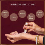 Dukhni Sandalwood Attar Set Apply On Wrist Neck Inner Elbow Collar Bone For Long Lasting Fragrance
