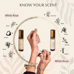 Get White Musk And Rose Scent Attar In This Set Rich Musk Vanilla Rose Floral Fragrance Unisex Attars Islamic Gifts