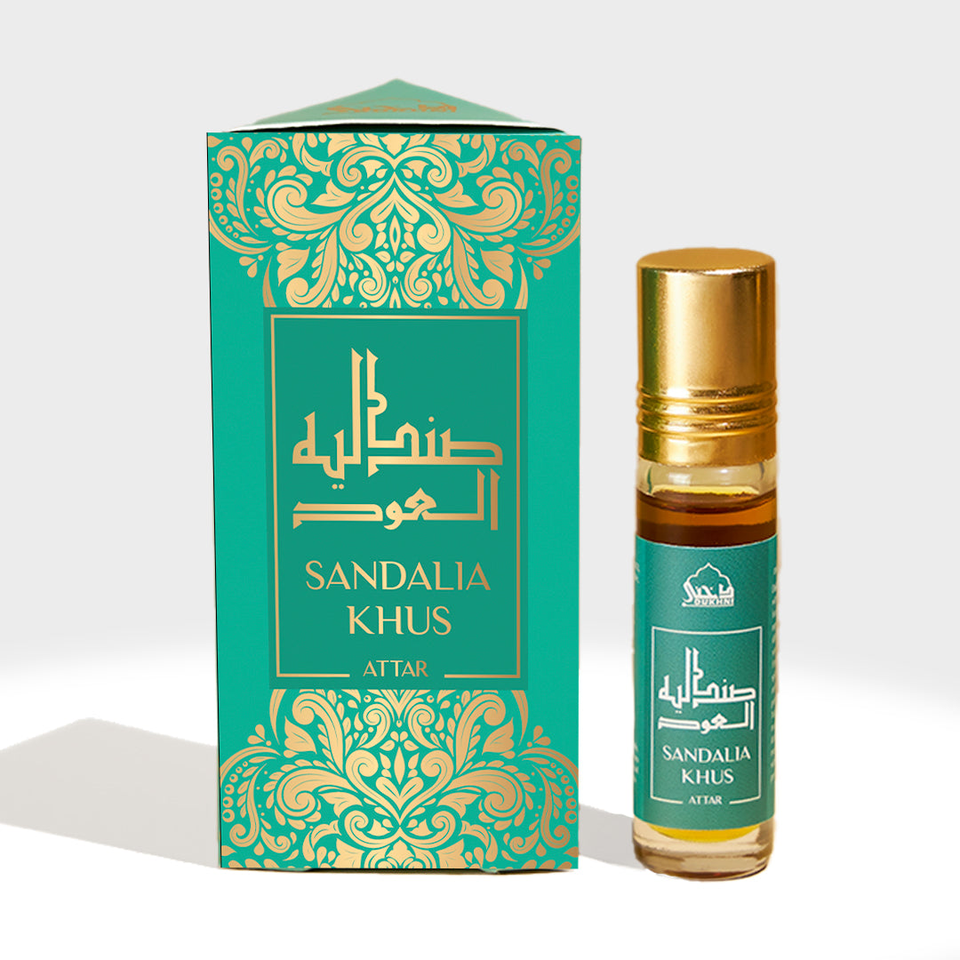 Sandalia Khus (6ml) Pure Fragrance Oil Perfume Oil Grassy, Woody, Soothing Aroma Unisex Sandalwood Vetiver