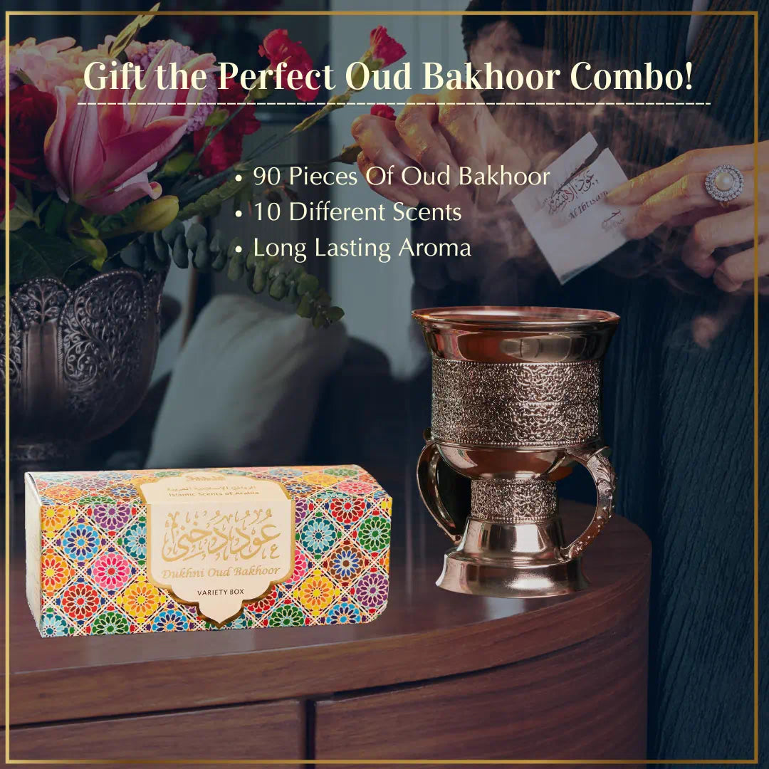 Luxurious Bakhoor Dukhni Oud Bakhoor Variety Box 90 Sachets 10 Scents