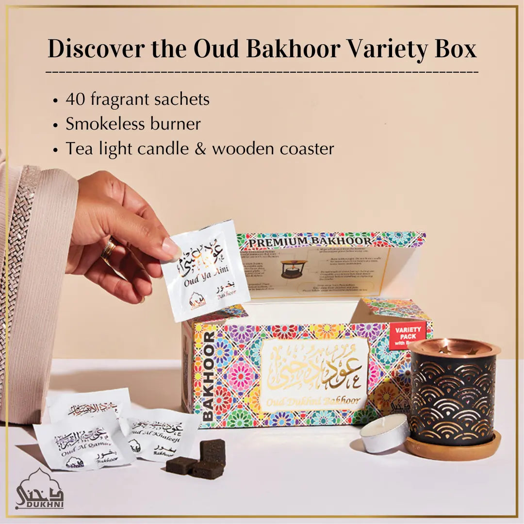 10 Assorted Scents 40 Pieces Arabic Incense Bakhoor Gift Set Oudh Bakhoor Long Lasting Aroma Smokeless Burner 