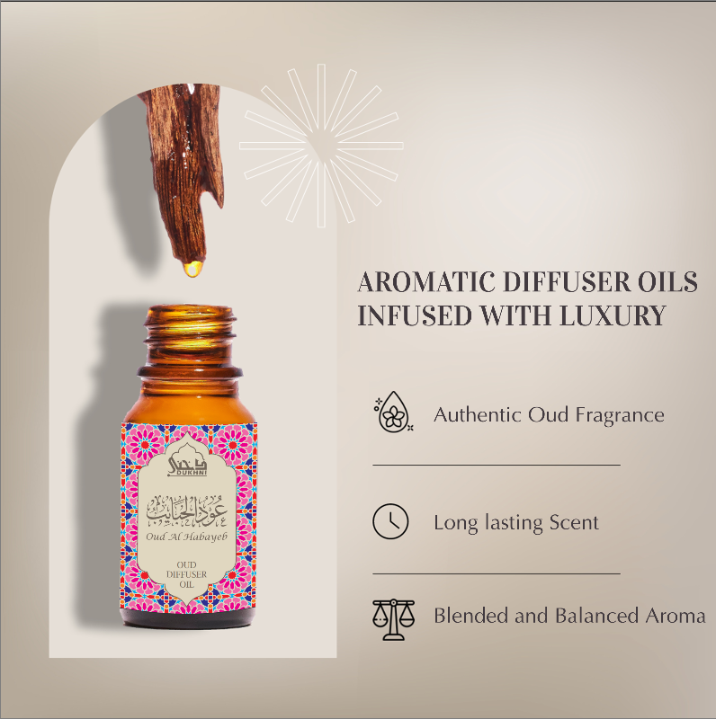 Oud Al Habayeb Oil Blend | 10ml Arabic Oil for Diffuser & Humidifier
