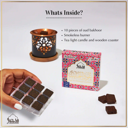 bakhoor and burner combo for home scenting