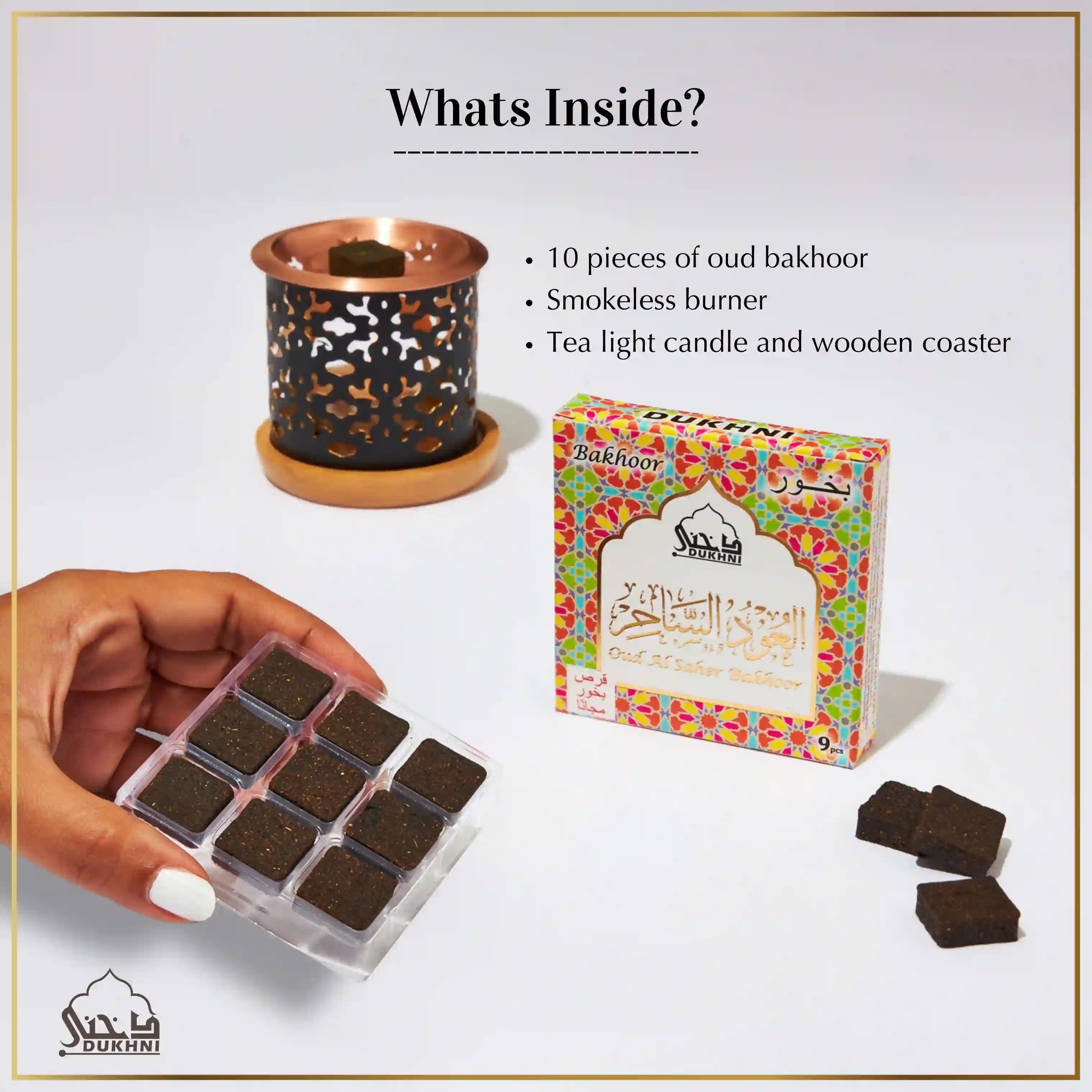 bakhoor and burner combo for home scenting