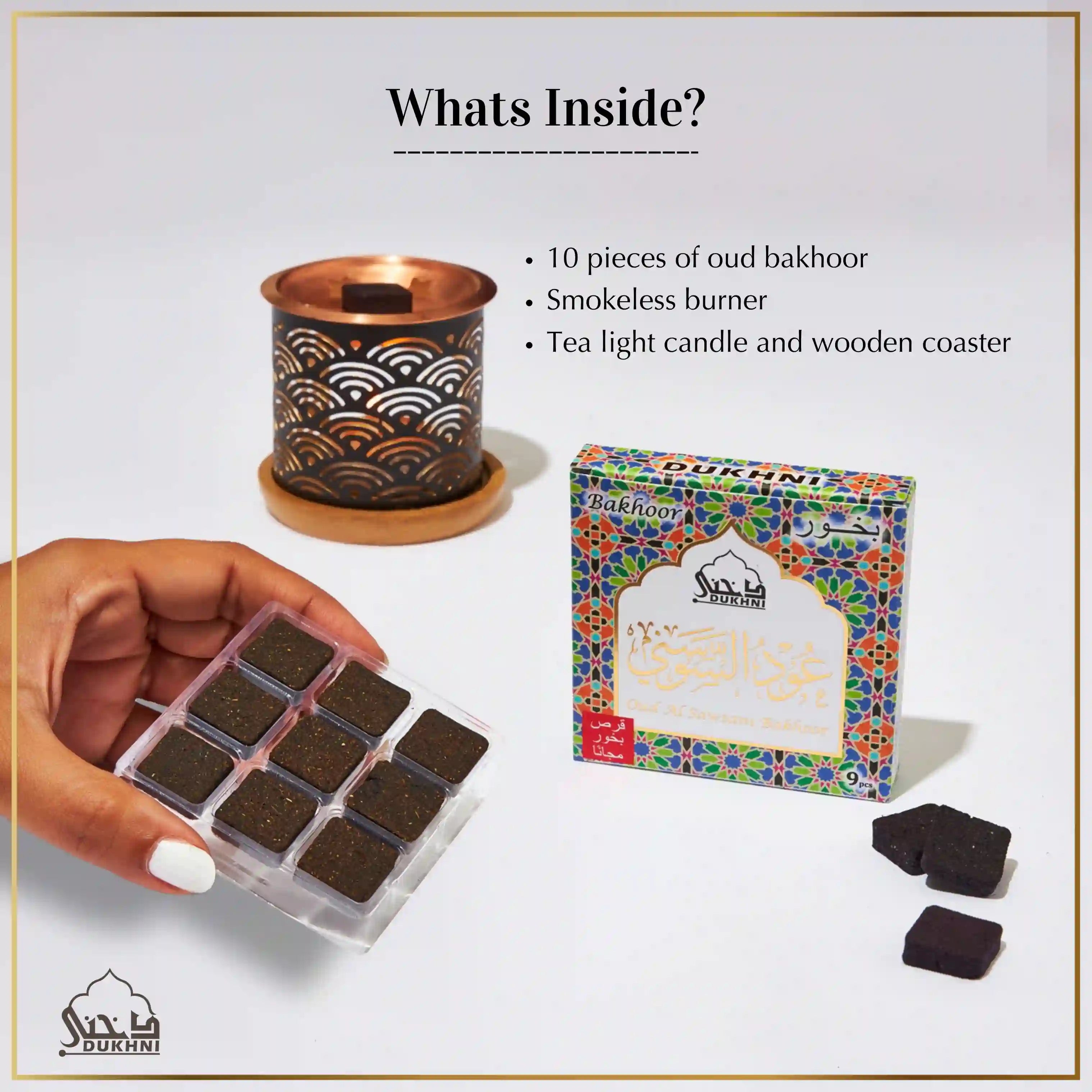 bakhoor and burner combo for home scenting