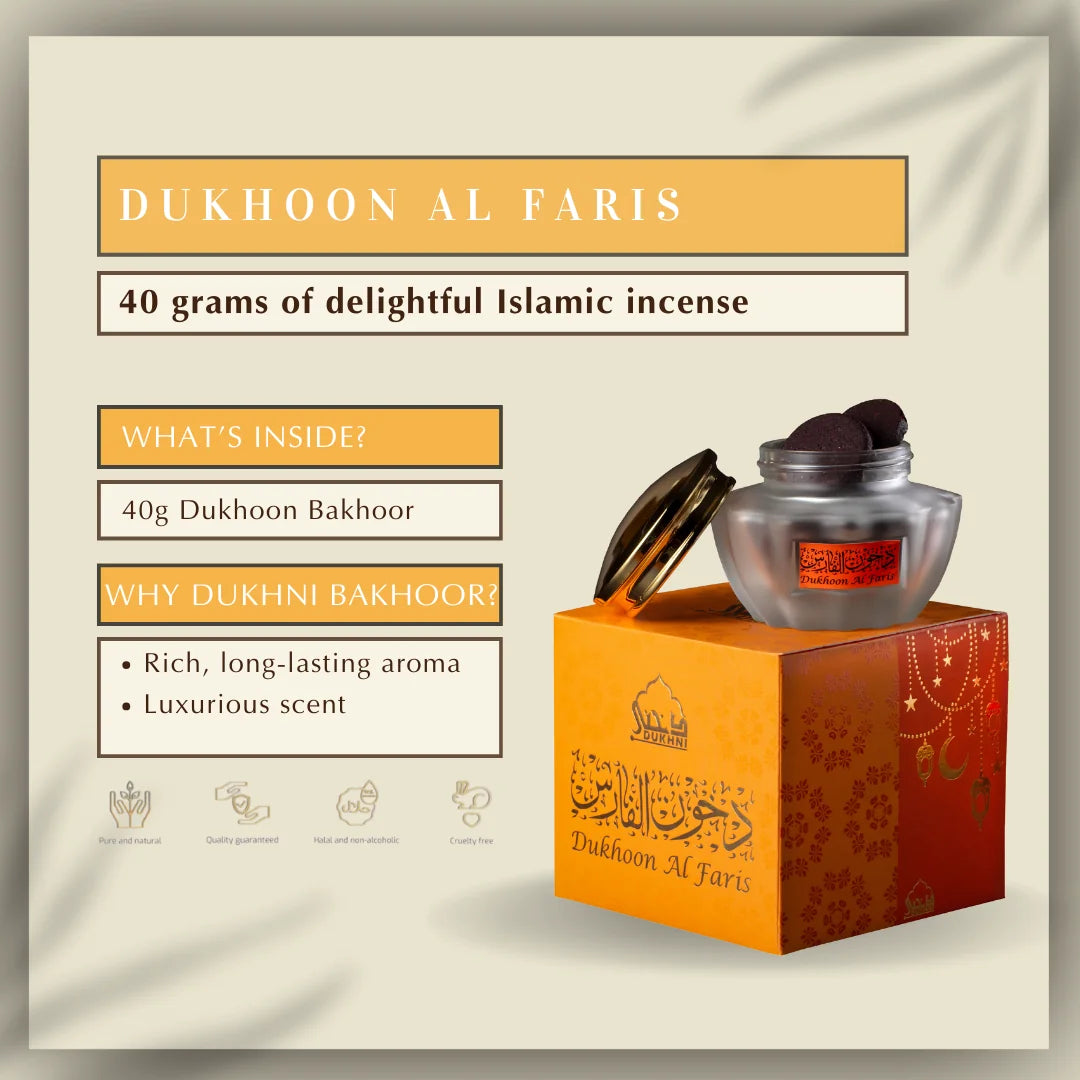 40 Grams Luxurious Authentic Arabic Incense Faris Oudh Bakhoor High Quality Long Lasting Premium For Home Office
