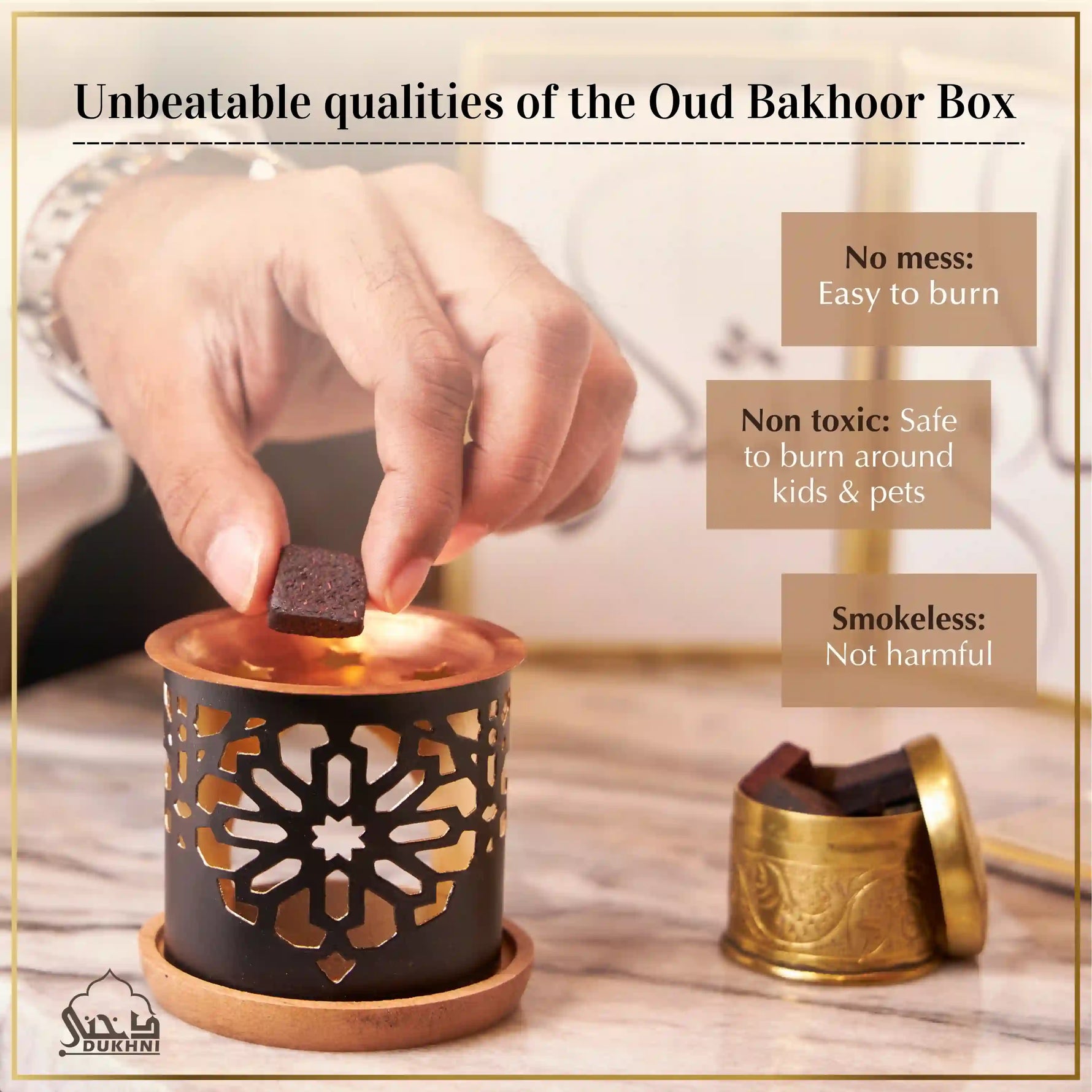 Easy to use smokeless bakhoor