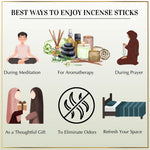 Enjoy incense sticks during meditation, aromatherapy, prayer, gift-giving, odor elimination, and space refreshment.