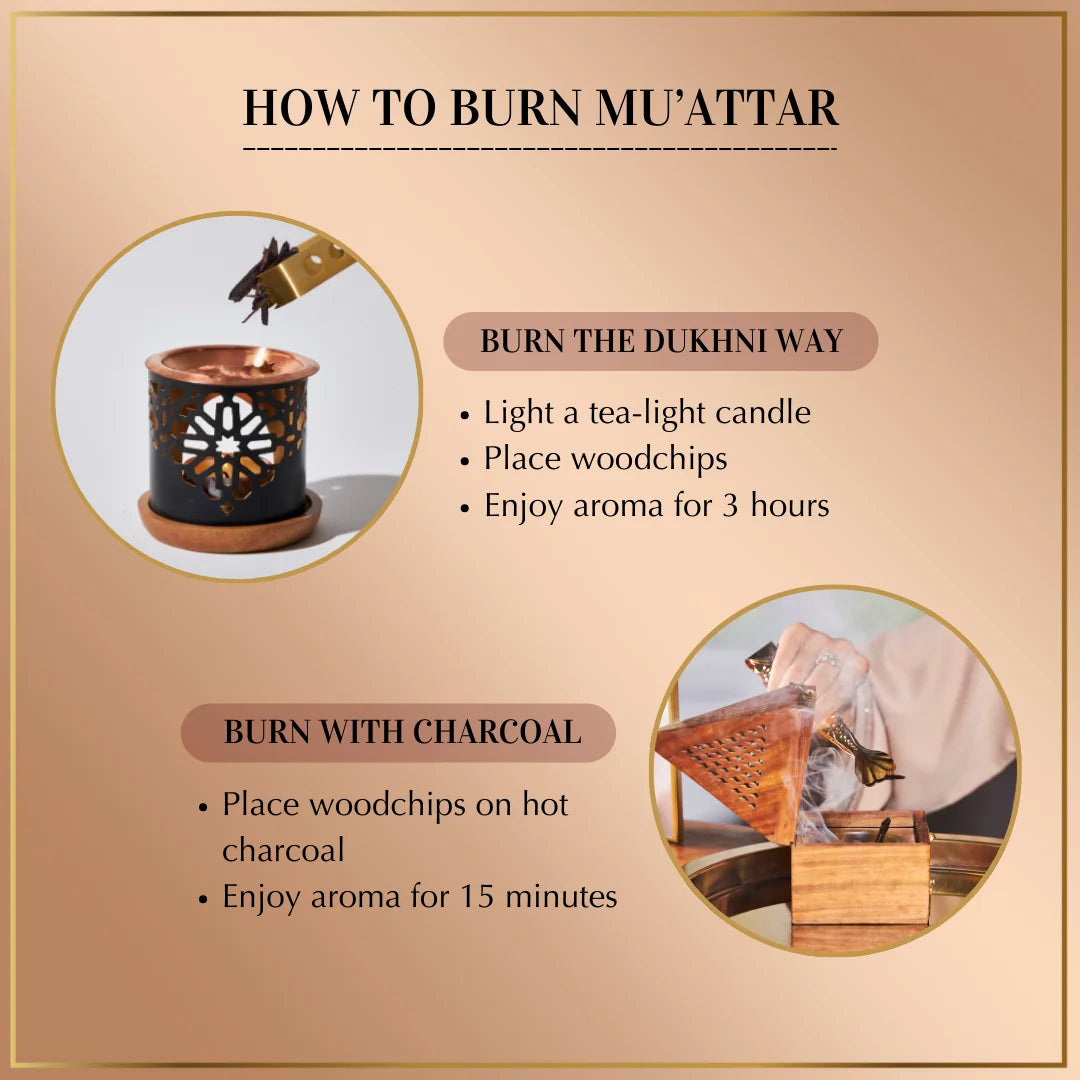 Burn Oud Khaleeji Muattar Bakhoor On Dukhni Smokeless Incense Burner Or Charcoal Burner