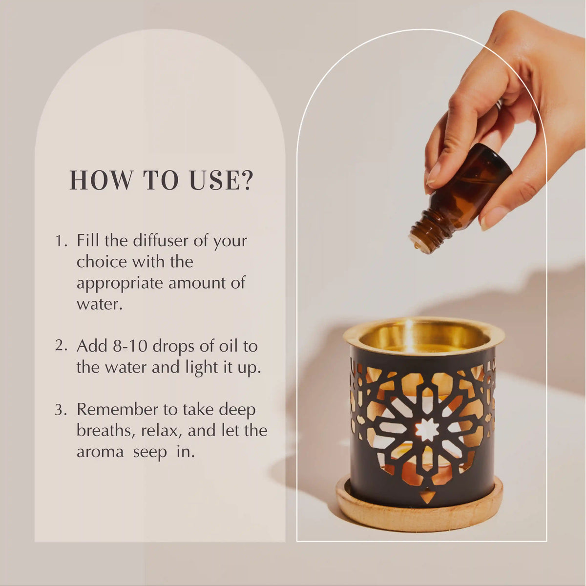 Burn Oudh Diffuser Oil Using Dukhni Oil Burner During Prayer For Wonderful Aroma Perfect For Gifting