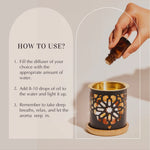 Burn Oudh Diffuser Oil Using Dukhni Oil Burner During Prayer For Wonderful Aroma Perfect For Gifting
