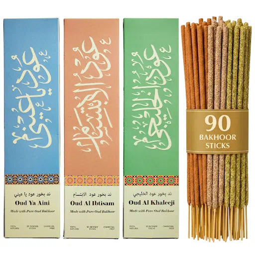 Assorted Oud Bakhoor Sticks Set | Set of 3 Oudh Arabic Scents