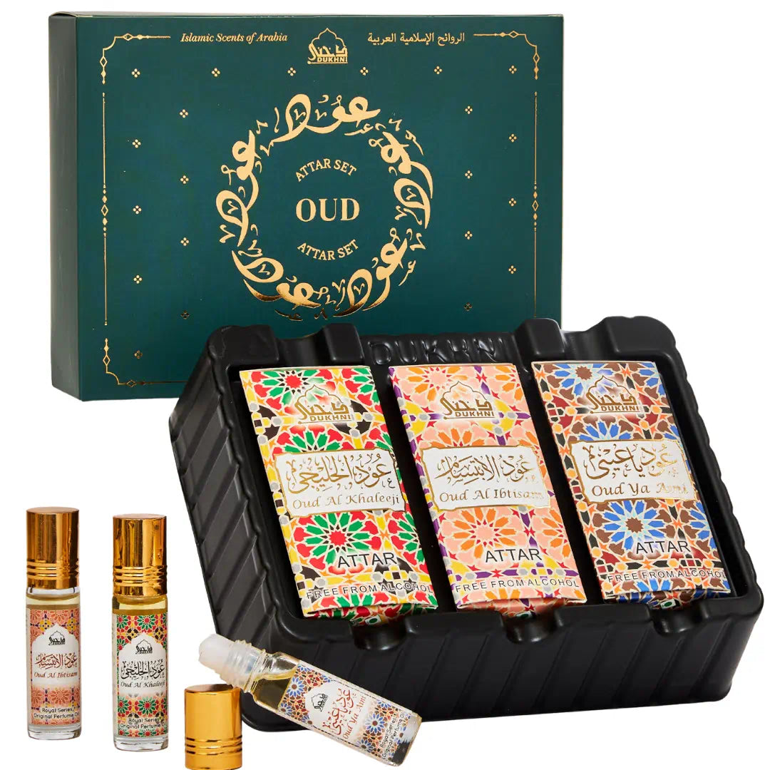 Oud Attar Oil Set | Gift set with Arabic roll-on perfumes