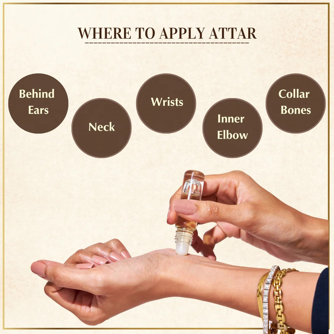 Dukhni Arabic Attars In Mixed Attar Set Apply On Wrist Neck Inner Elbow Collar Bone Long Lasting Fragrance