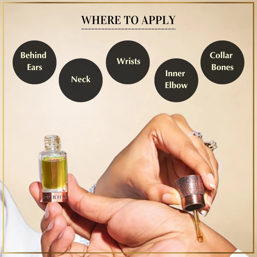 Dukhni Authentic Arabic Attars Apply On Wrist Neck Inner Elbow Collar Bone For Long Lasting Fragrance