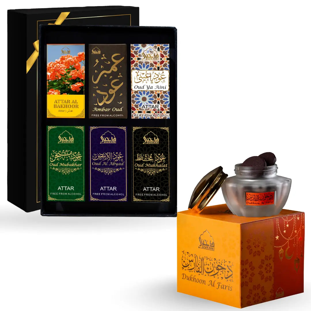 Dukhni Ma_amoul Attar Set And Dukhoon Al Faris Bakhoor