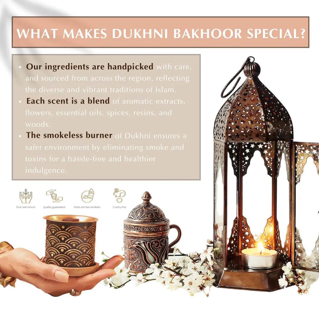 Dukhni Maamoul Oud Bakhooor Long Lasting Handmade Cruelty Free Vegan And Non Toxic Burner Premium Islamic Scents