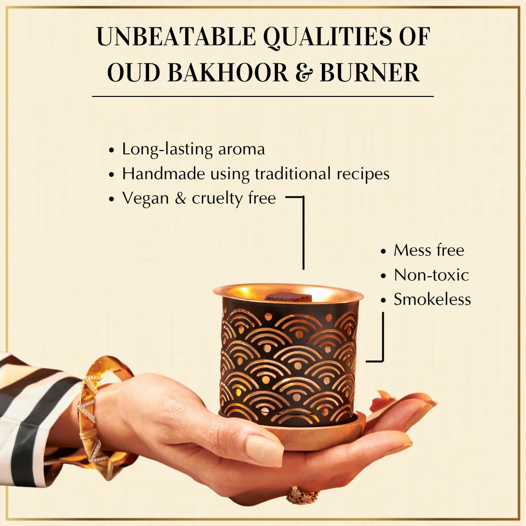 Oud Bakhoor Variety Box & Burner (Pack of 3)