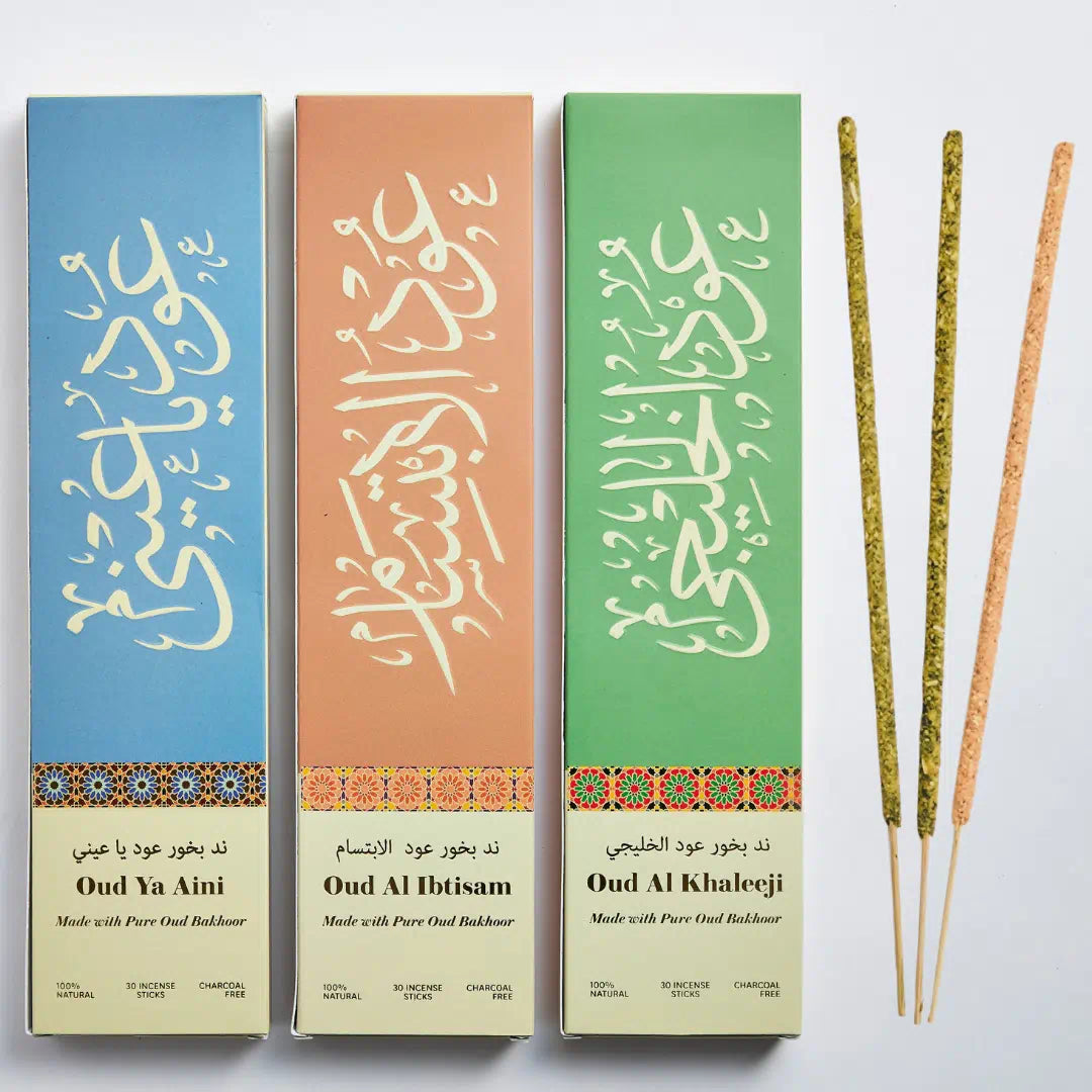 Assorted Oud Bakhoor Sticks Set | Set of 3 Oudh Arabic Scents