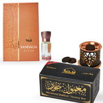 Dukhni Sandalia Attar Oil Arabic Perfume Oil & Ma'amoul Bakhoor Variety Box