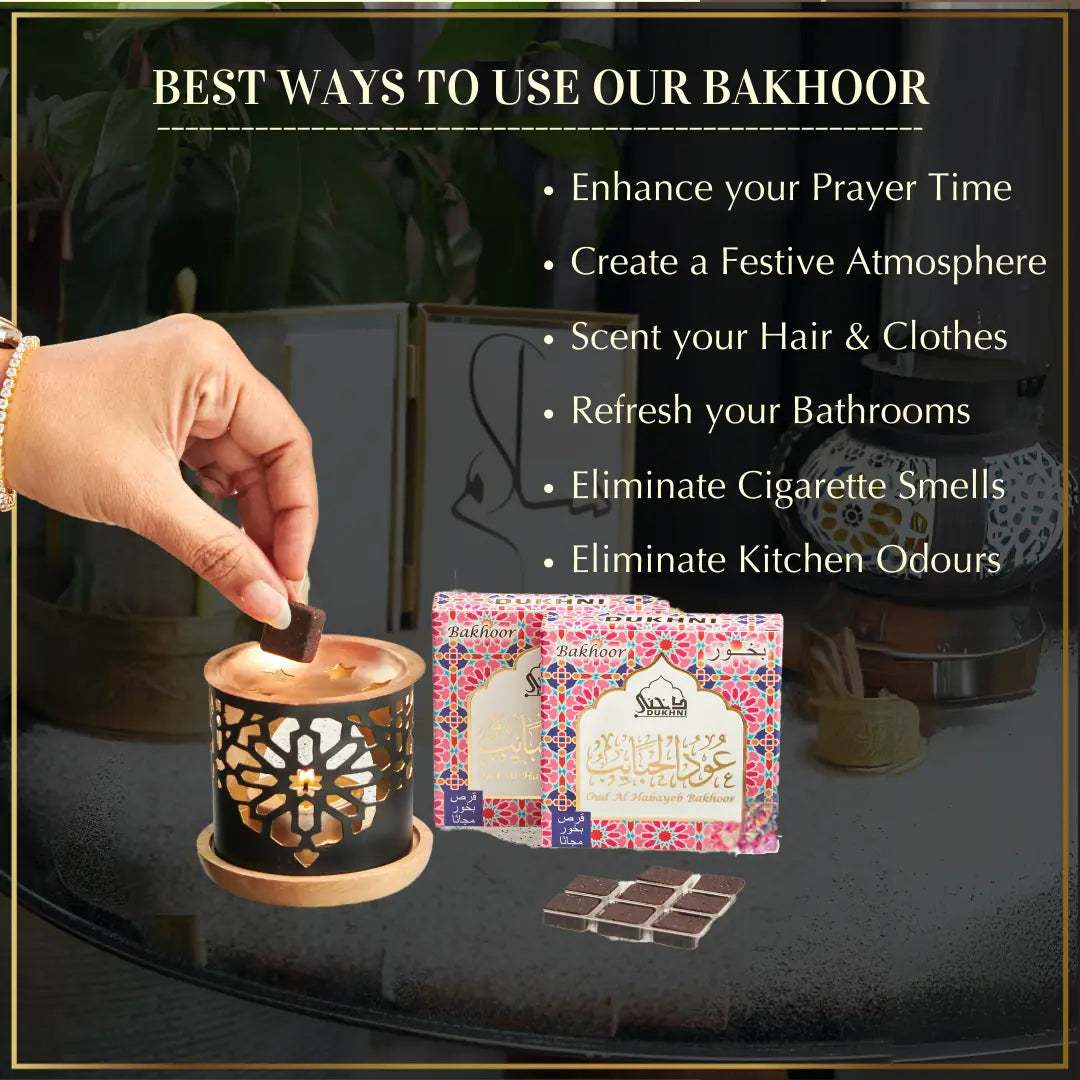 Enhance Prayer Time Eliminate Bad Odors Scent Your Clothes And Hair With Oud Bakhoor Incense And Incense Burner