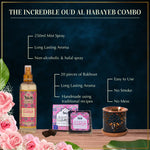 Get 10 Oud Bakhoor Incense Bricks With Smokeless Mess Free Incense Burner And 250ml Oud Air Freshener Spray