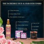 Get 10 Oud Habayeb Bakhoor Pieces With Smokeless Mess Free Burner And 250ml Mist Spray In This Combo IN