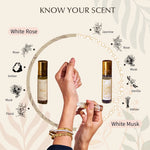 Get White Musk And Rose Scent Attar In This Set Rich Musk Vanilla Rose Floral Fragrance Unisex Attars Islamic Gifts