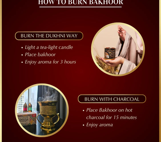 how to burn and how to use bakhoor