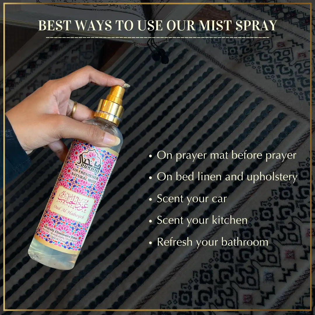 Oud Habayeb Spray Use On Prayer Mat Living Room Bathroom Car Study Kitchen Upholstery