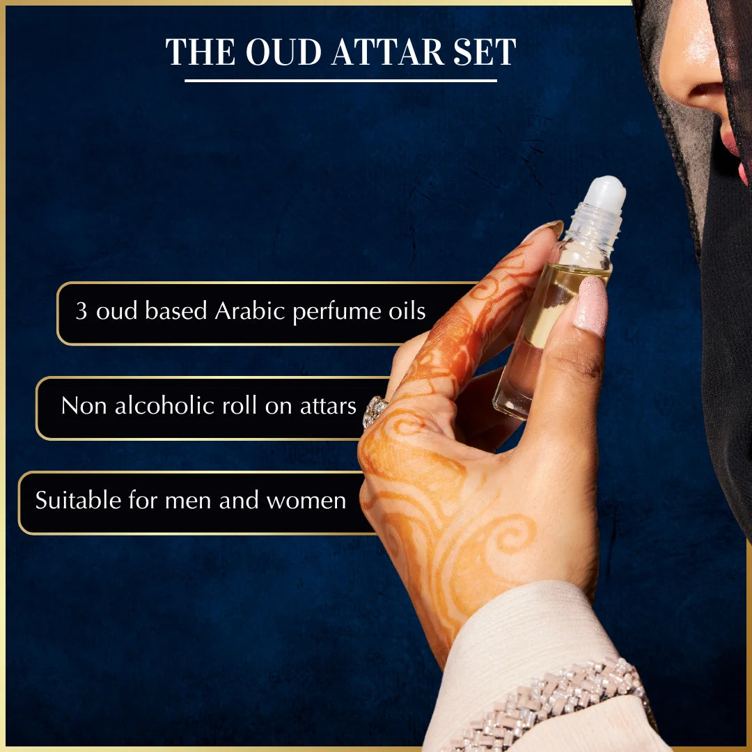 Oud Attar Oil Set | Gift set with Arabic roll-on perfumes