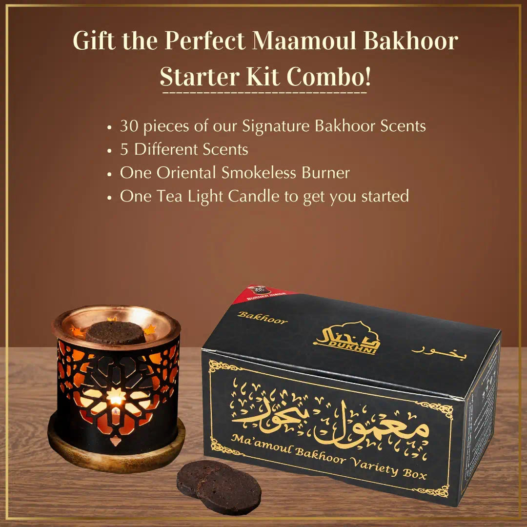 Ma'amoul Bakhoor Variety Box With Burner (Pack of 3)