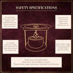 Safety Specifications While Using Dukhni Rainbow Smokeless Burner Safe For Pets Kids