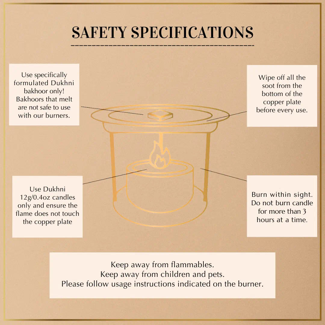 Safety Specifications While Using Dukhni Smokeless Burner Safe For Pets Kids IN