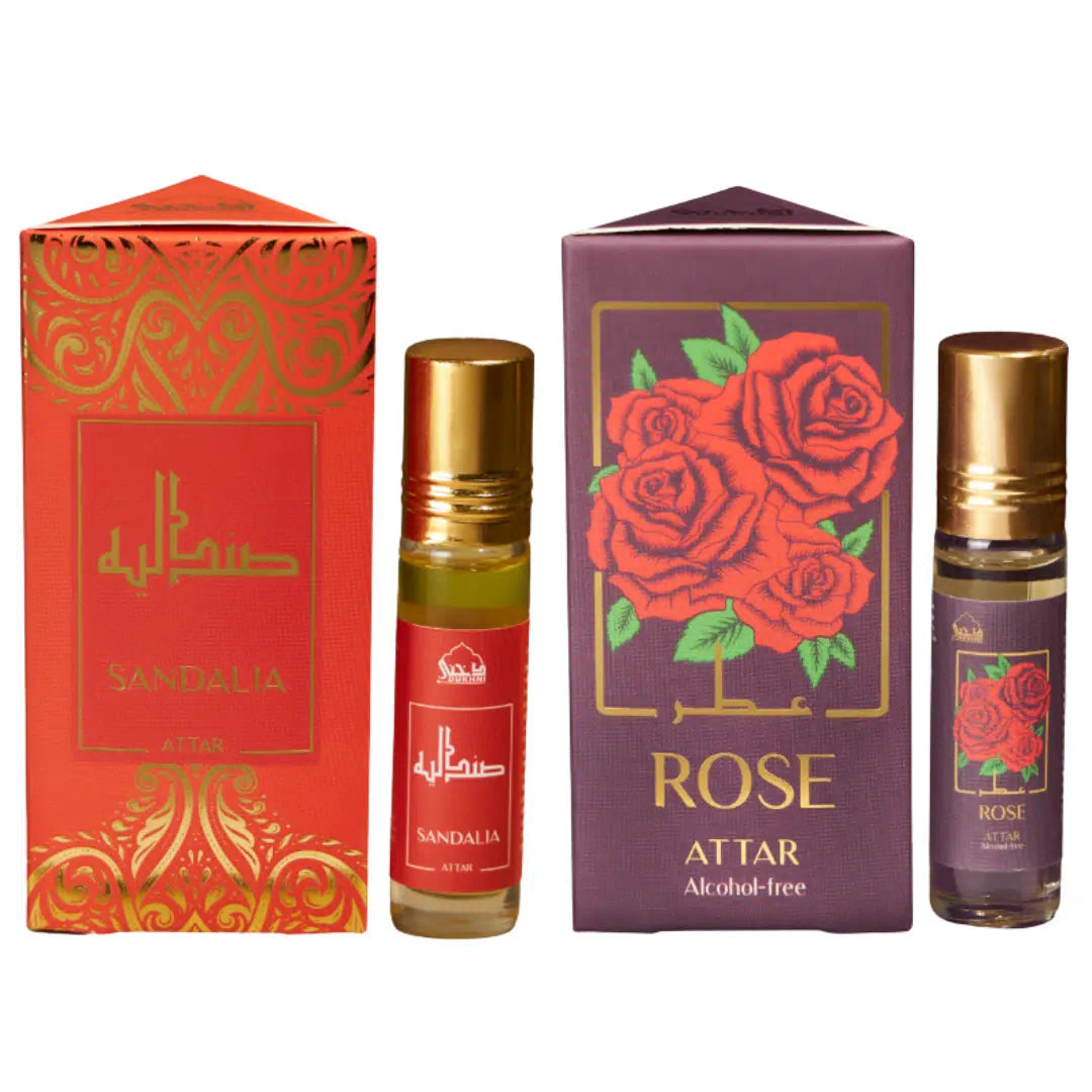 Sandalia and Rose Attar Oil Set of 2