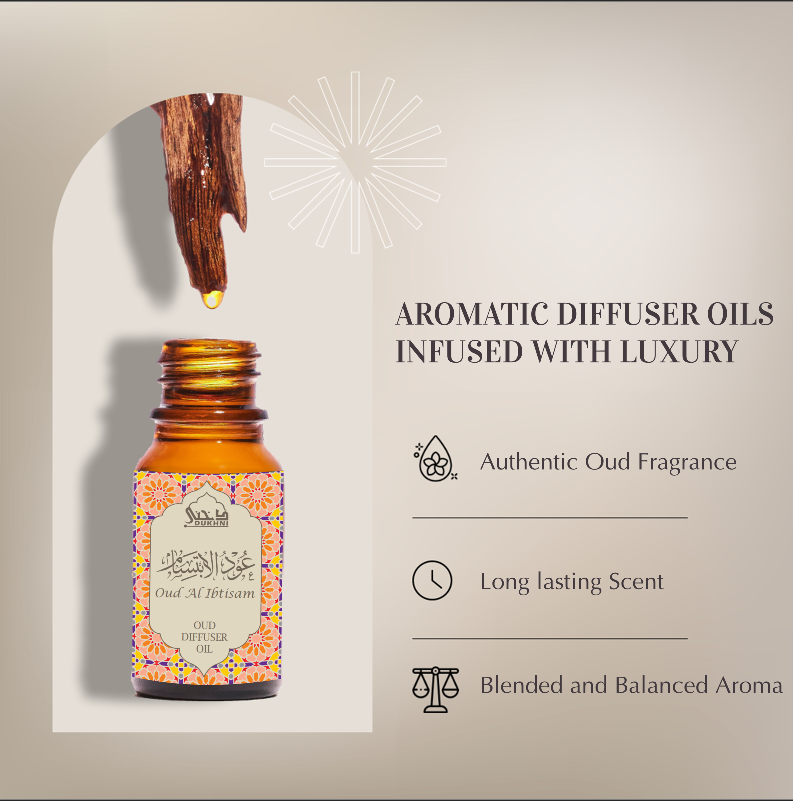 Oud Al Ibtisam Oil Blend | 10ml Arabic Oil for Diffuser & Humidifier