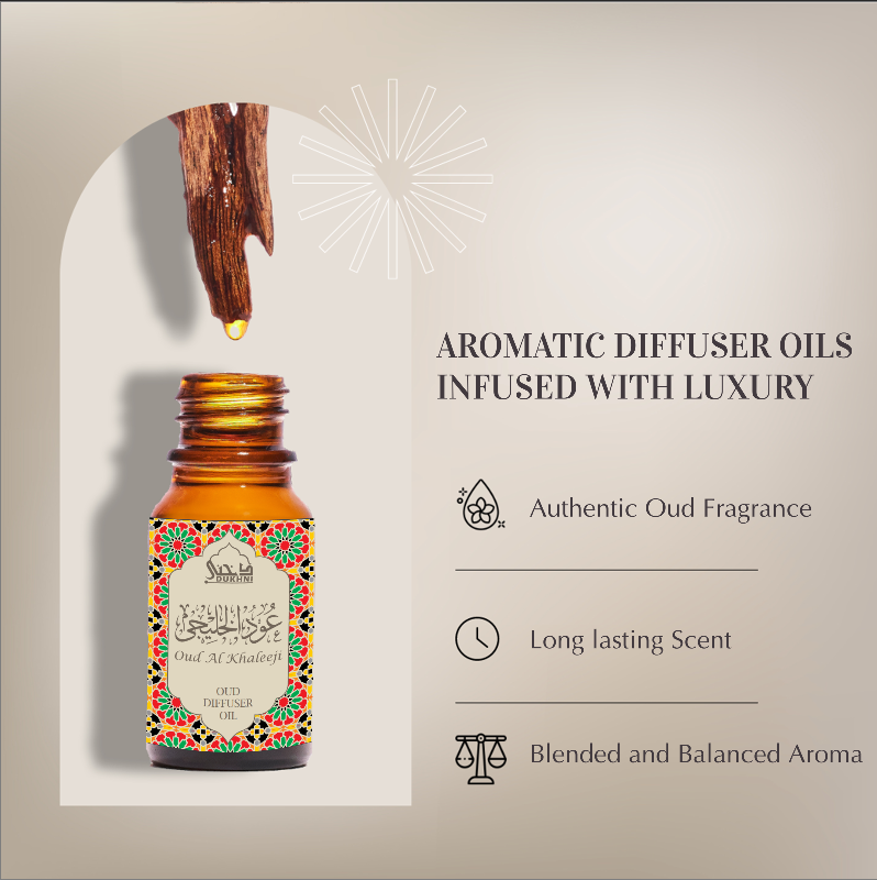 Oud Al Khaleeji Oil Blend | 10ml Arabic Oil for Diffuser & Humidifier