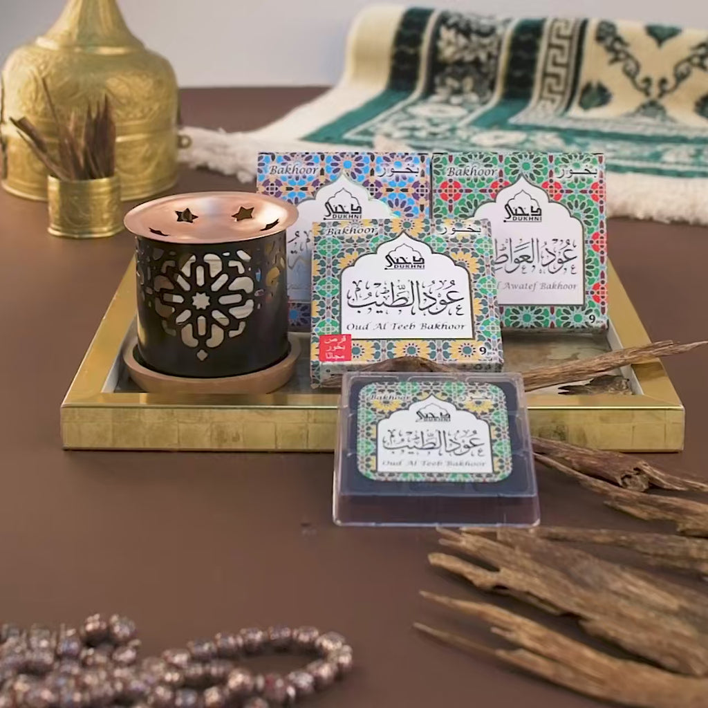 Dukhni Oud Al Teeb Raghbah Awatef Bakhoor Arabic Incense IN